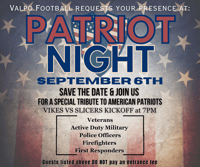 PATRIOT NIGHT SAVE THE DATE (Facebook Post)